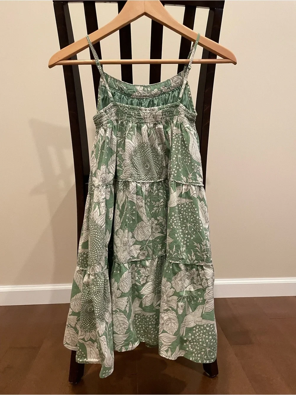 Gymboree Pink Floral and Gap Green Floral Dresses